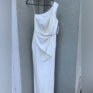 Eliza J  one shoulder white dress